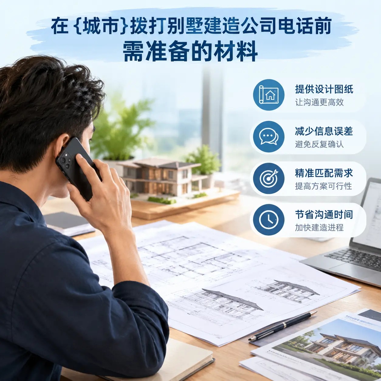 在罗甸拨打别墅建造公司电话前需准备的材料