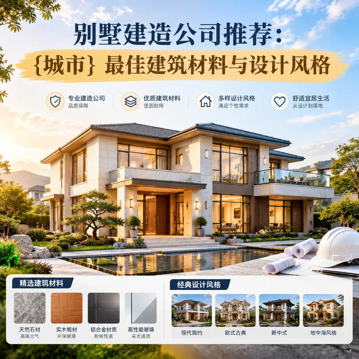 别墅建造公司推荐: 罗甸 最佳建筑材料与设计风格